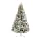 8ft. Pre-Lit Flocked Oregon Pine Artificial Christmas Tree, Clear LED Lights